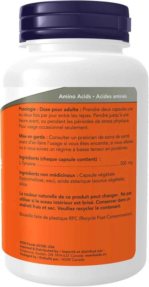 Now Foods Now L-Tyrosine 500 mg 120 kaps.