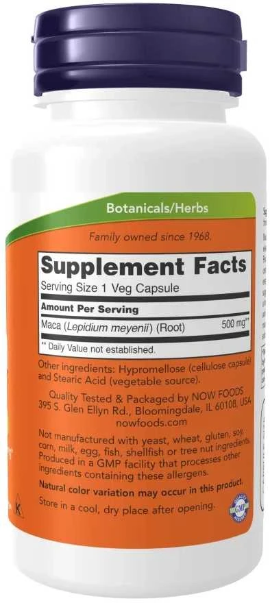 Now Foods Now MACA 500 mg 100 kaps.