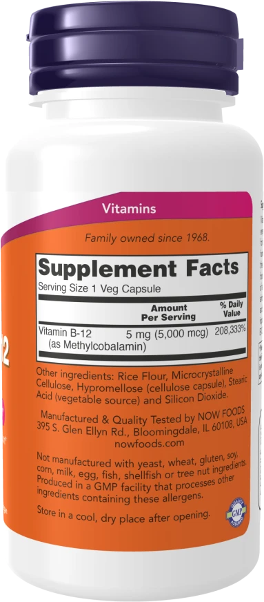 Now Foods Now Methyl B-12 5000 mcg 90 kaps.