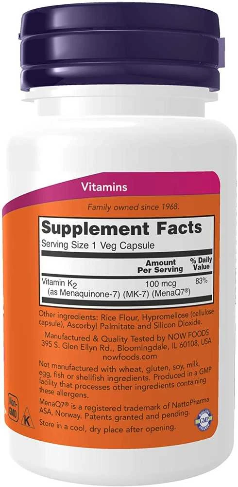 Now Foods NOW MK-7 K2 60 kaps.