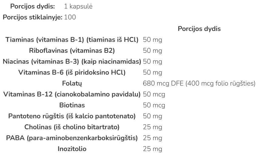 Now Foods Now Vitamin B-50 100 kaps.