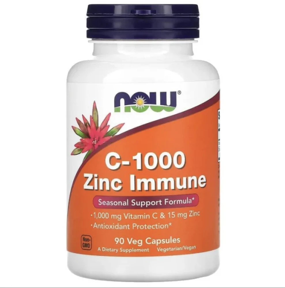 Now Foods Now Vitamin C-1000 Zinc Immune 90 kaps.