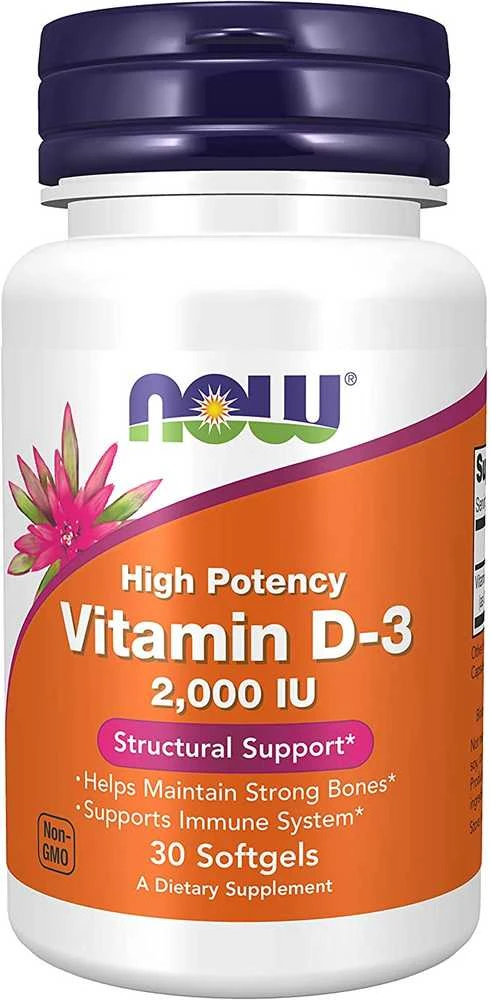 Now Foods NOW Vitamin D3 2000 IU 120 kaps.