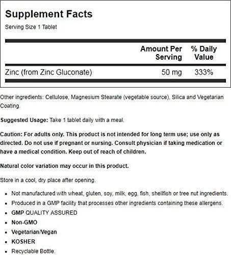Now Foods Now Zinc Gluconate 50 mg 100 tabl.