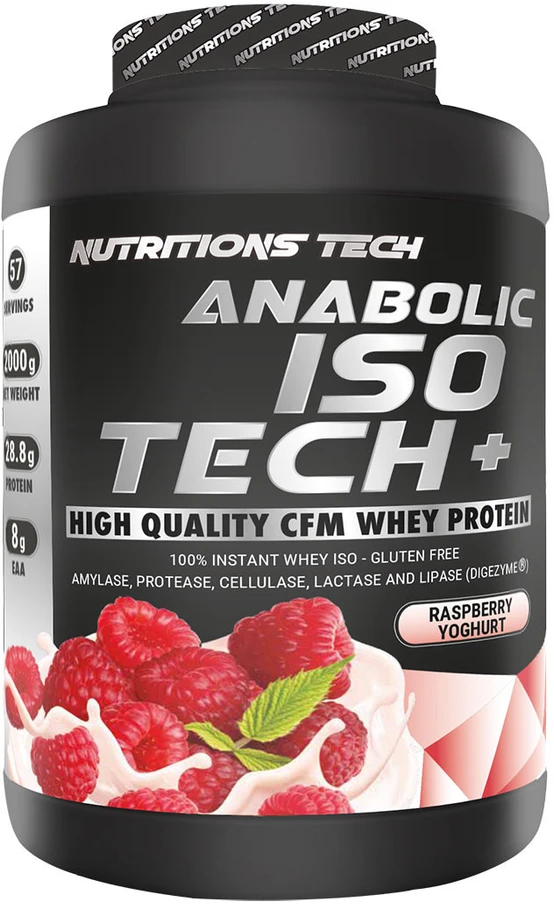 Nutritions Tech Anabolic ISO Tech 2000g Baltymų izoliatas : Skonis - Braškinis