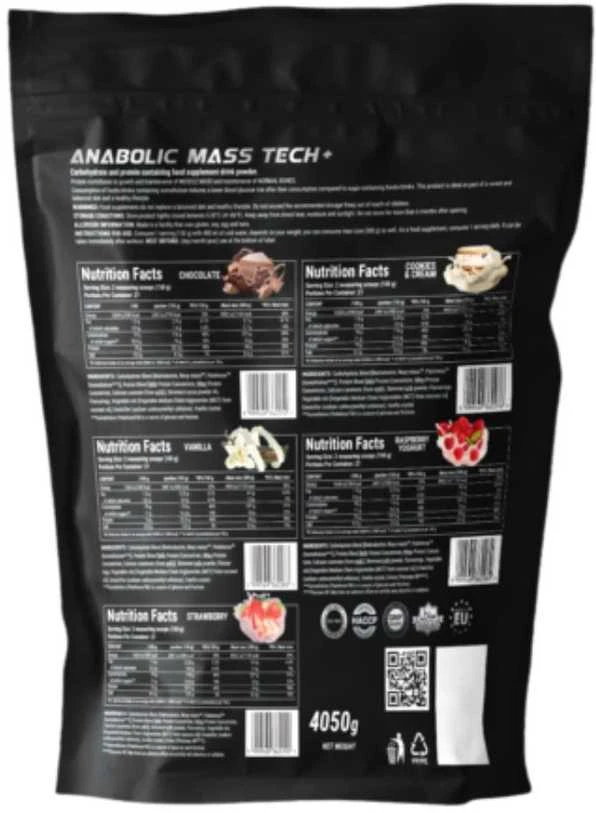 Nutritions Tech Anabolic Tech MASS 4050 g : Skonis - Šokoladinis