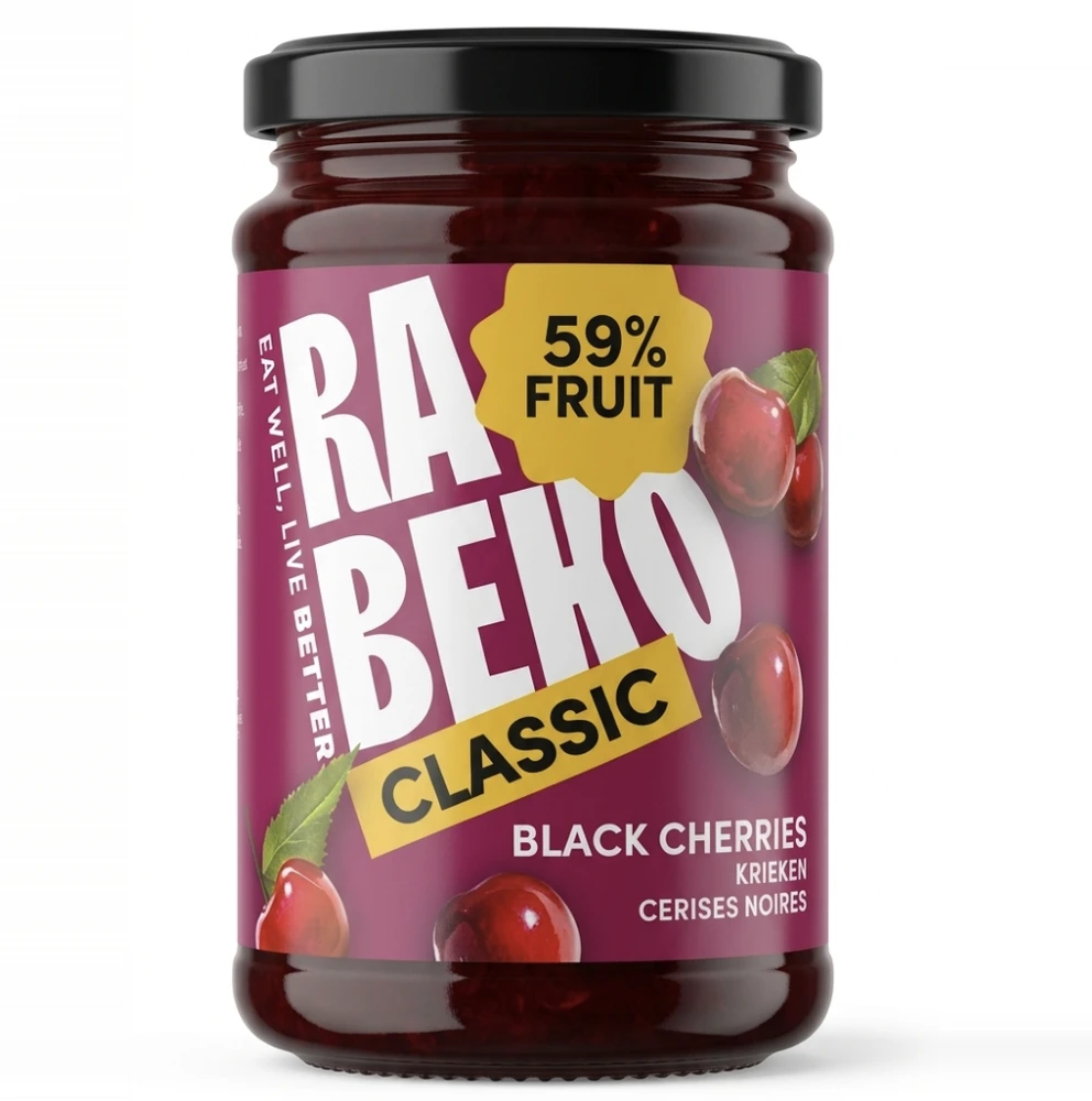 Rabeko Classic Jam 230 g Juodųjų vyšnių džemas