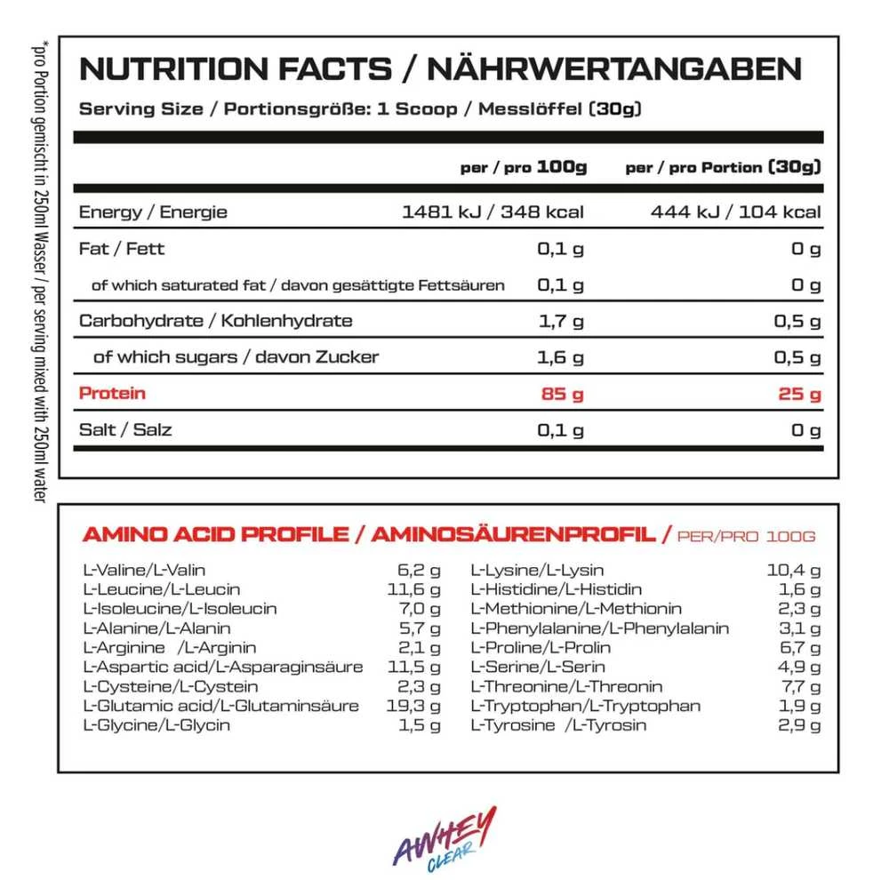 Vast Sports VAST AWHEY CLEAR Whey protein Isolate 450 g hidroizoliatas + gertuvė dovanų : Skonis - Persikinės šaltosios arbatos