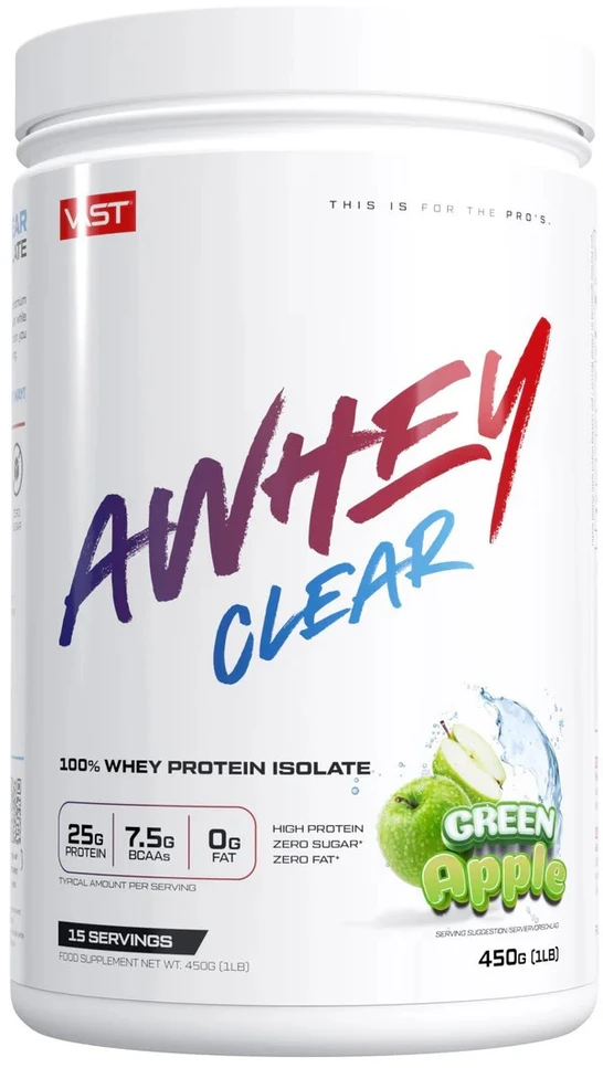 Vast Sports VAST AWHEY CLEAR Whey protein Isolate 450 g hidroizoliatas + gertuvė dovanų : Skonis - Persikinės šaltosios arbatos