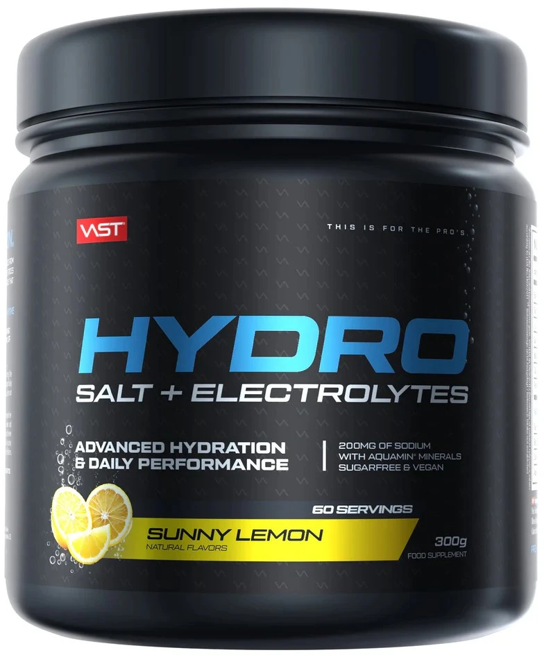 Vast Sports VAST HYDRO 300g 60 porc. elektrolitai : Skonis - Citrinų limonado