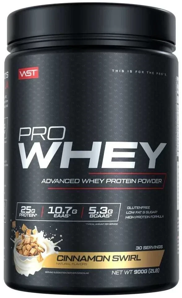 Vast Sports VAST PRO WHEY 900 g baltymai : Skonis - Braškių ir grietinėlės