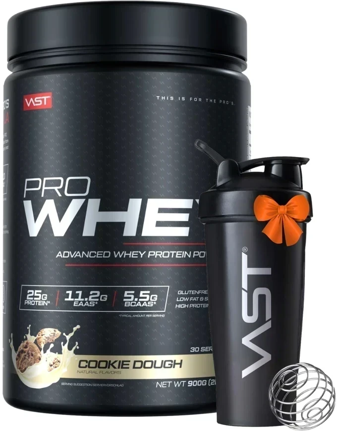 Vast Sports VAST PRO WHEY 900 g baltymai + gertuvė dovanų : Skonis - Kokosinių ledų
