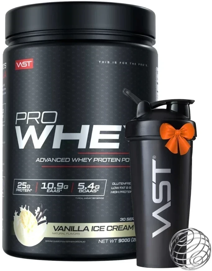 Vast Sports VAST PRO WHEY 900 g baltymai + gertuvė dovanų : Skonis - Kokosinių ledų