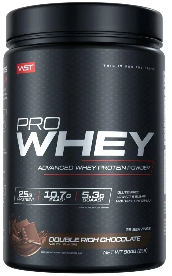 Vast Sports VAST PRO WHEY 900 g baltymai + gertuvė dovanų : Skonis - Kokosinių ledų