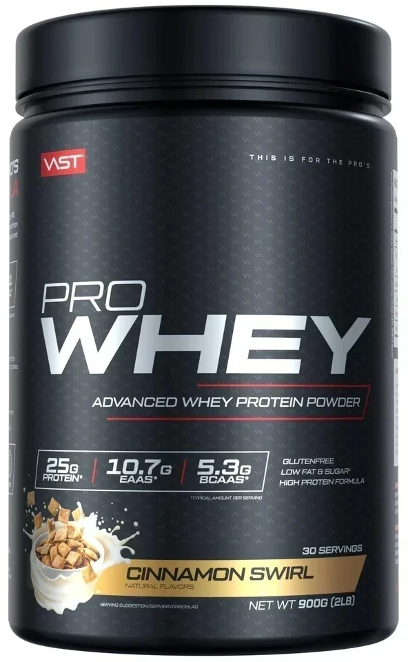 Vast Sports VAST PRO WHEY 900 g baltymai + gertuvė dovanų : Skonis - Šokolado ir žemės riešutų
