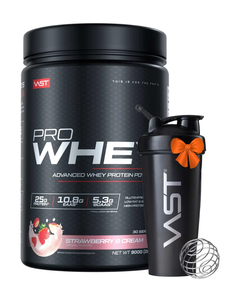 Vast Sports VAST PRO WHEY 900 g baltymai + gertuvė dovanų : Skonis - Kokosinių ledų