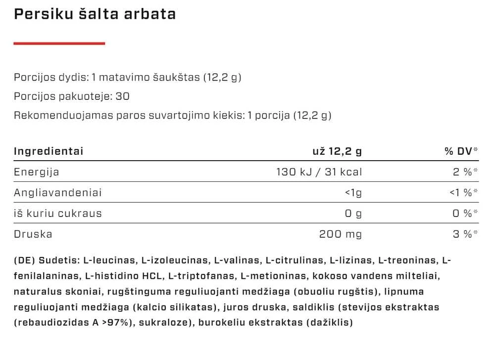 Vast Sports VAST Total Amino EAA+ 30 porc. : Skonis - Žaliojo obuolio