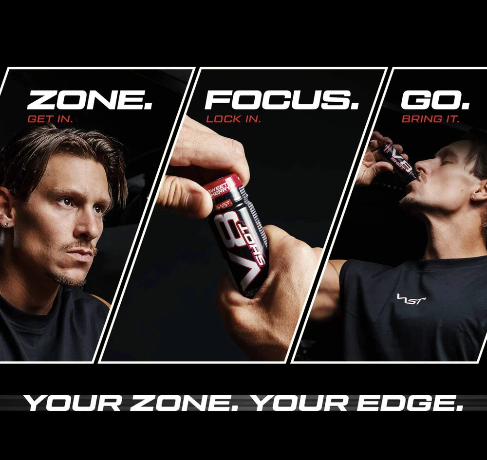 Vast Sports VAST V8 Total Energy SHOT 60 ml : Skonis - Citrininis