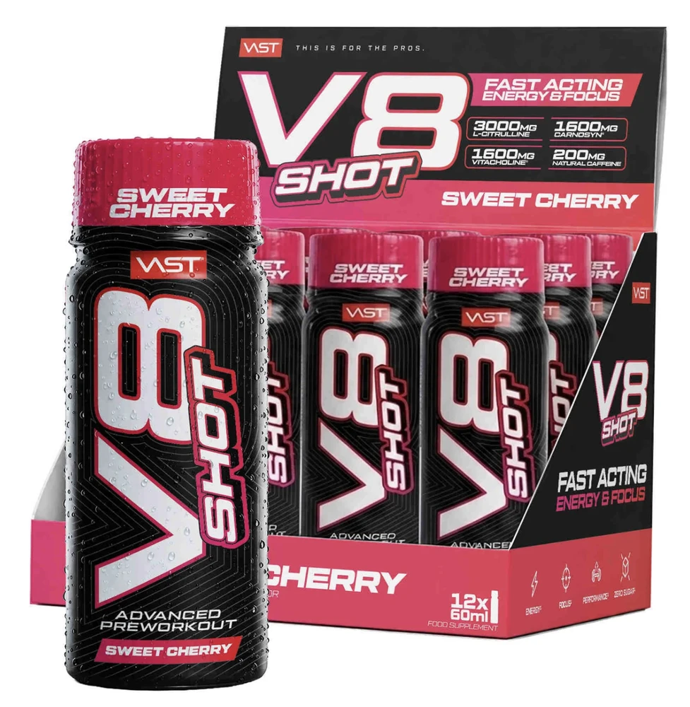 Vast Sports VAST V8 Total Energy SHOT 60 ml : Skonis - Citrininis