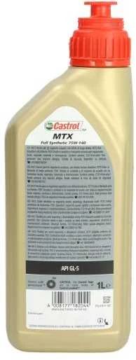 Alyva motociklams Castrol MTX FULL SYNTHETIC 75W140, 1L