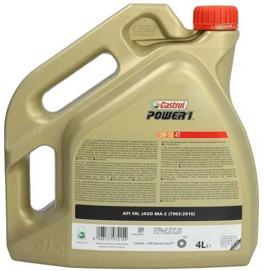 Alyva motociklams Castrol Power 1 15W50, 4L