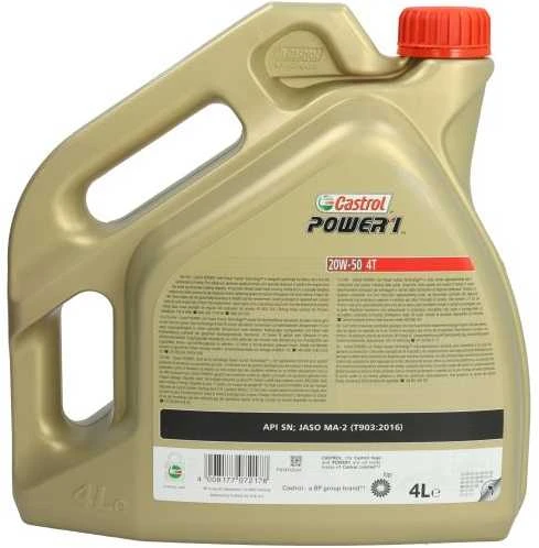 Alyva motociklams Castrol Power 1 20W50, 4L