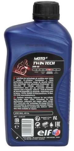 Alyva motociklams ELF MOTO 4 TWIN TECH 20W60, 1L