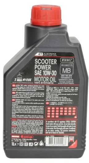 Alyva MOTUL SCOOTER POWER 4T 10W30 1ltr (105936)