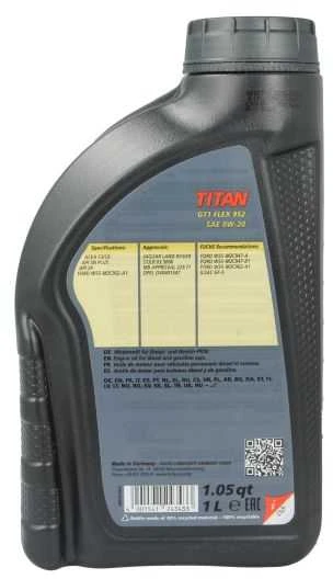 Fuchs Oil Variklio alyva Fuchs Titan GT1 F.952 0W20, 1L