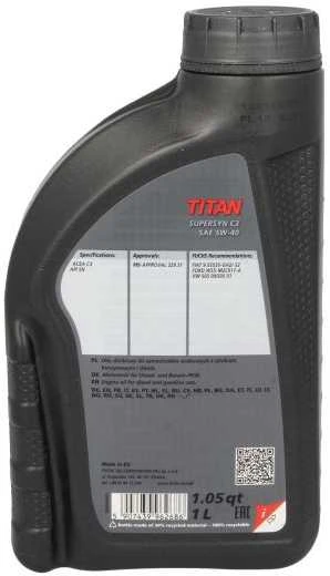 Fuchs Oil Variklio alyva Fuchs Titan SUP.C3 5W40, 1L