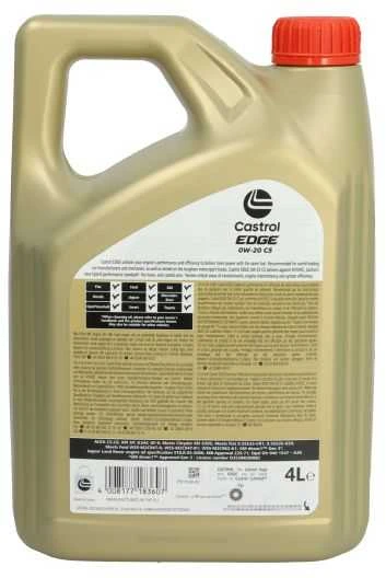 Variklinė alyva Castrol Edge 0W20 C5, 4L