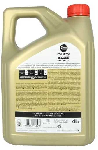 Variklinė alyva Castrol Edge 0W20 LL IV, 4L
