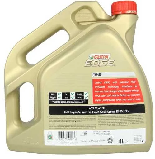 Variklinė alyva Castrol Edge 0W40, 4L