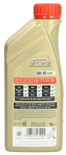 Variklinė alyva Castrol Edge 0W40 A3/B4, 1L