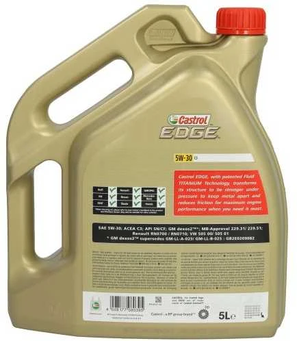 Castrol Alyva Edge Titanium FST 5W-30 sintetinė varikliams 5 L