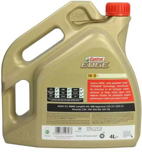Castrol Alyva Edge 5W-30 LL sintetinė varikliams 4 L