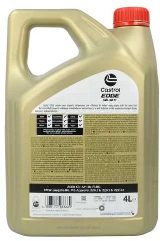 Variklinė alyva Castrol Edge 5W30 M, 4L