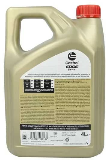 Variklinė alyva Castrol Edge 5W40, 4L