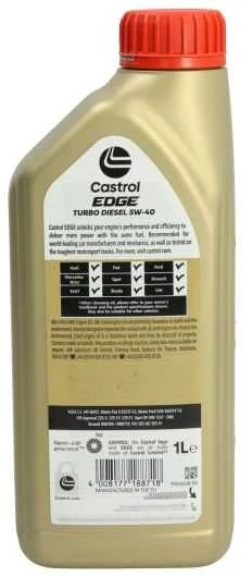 Castrol Alyva Edge Titanium Turbo Diesel FST 5W-40 sintetinė varikliams 1 L