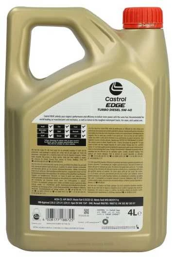 Variklinė alyva Castrol Edge 5W40 TD, 4L