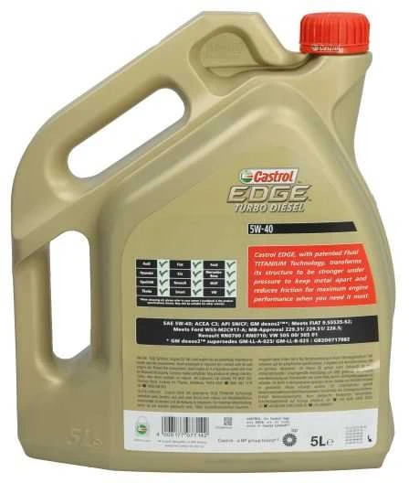 Variklinė alyva Castrol Edge 5W40 TD, 5L