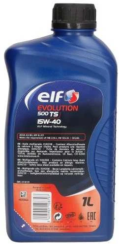 Variklio alyva ELF Evolution 500 TS 15W40, 1L