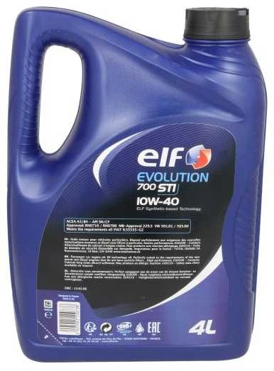 Variklio alyva ELF Evolution 700 STI 10W40, 4L