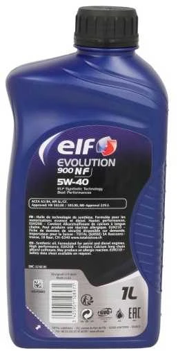 Variklio alyva ELF Evolution 900 NF 5W40, 1L