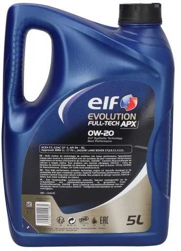 Variklio alyva ELF Evolution Fulltech APX 0W20, 5L