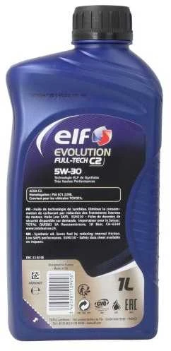 Variklio alyva ELF Evolution Fulltech C2 5W30, 1L