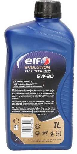 Variklio alyva ELF Evolution Fulltech DTX 5W30, 1L