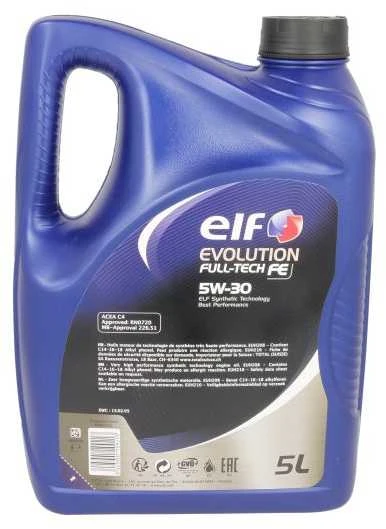 Variklio alyva ELF Evolution Fulltech FE 5W30, 5L