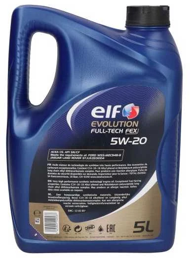 Variklio alyva ELF Evolution Fulltech FEX 5W20, 5L