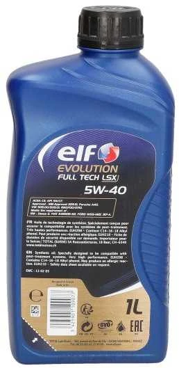 Variklio alyva ELF Evolution Fulltech LSX 5W40, 1L